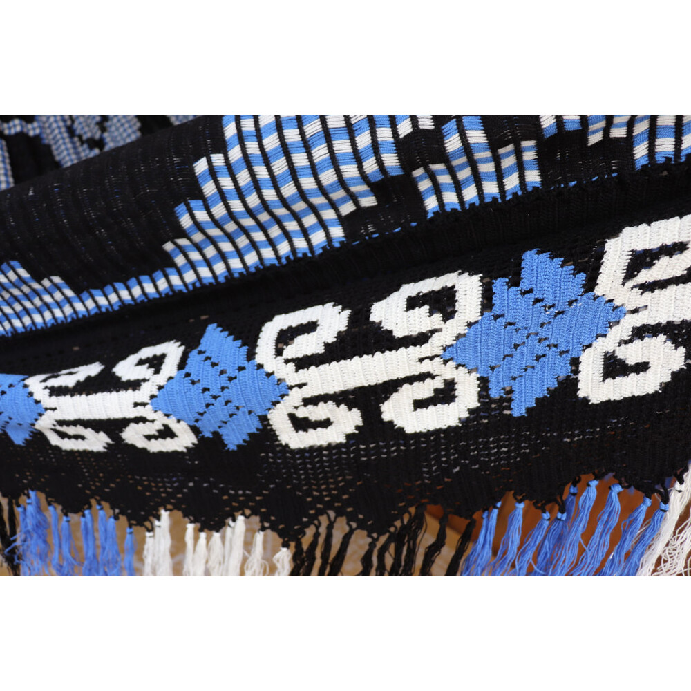 Hamac double face Wayuu Chinchorro Bleu Guajira 15