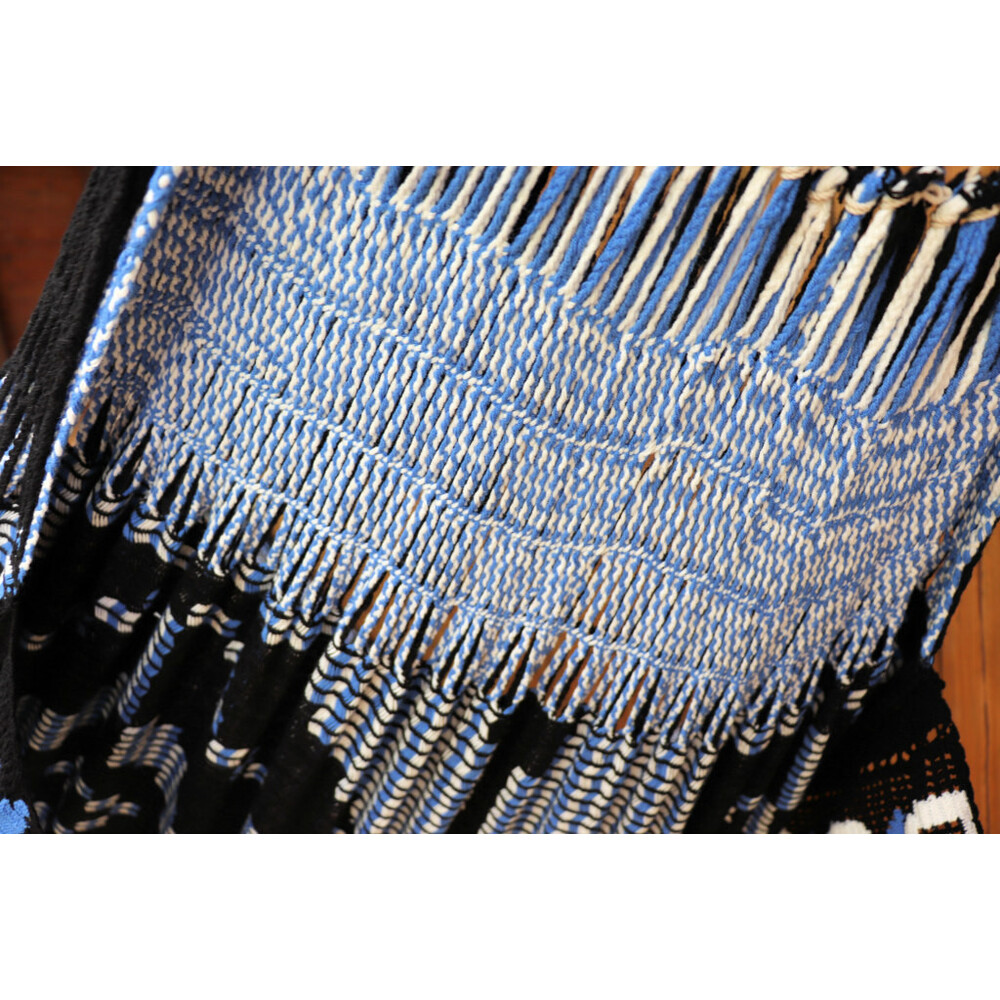 Hamac double face Wayuu Chinchorro Bleu Guajira 15