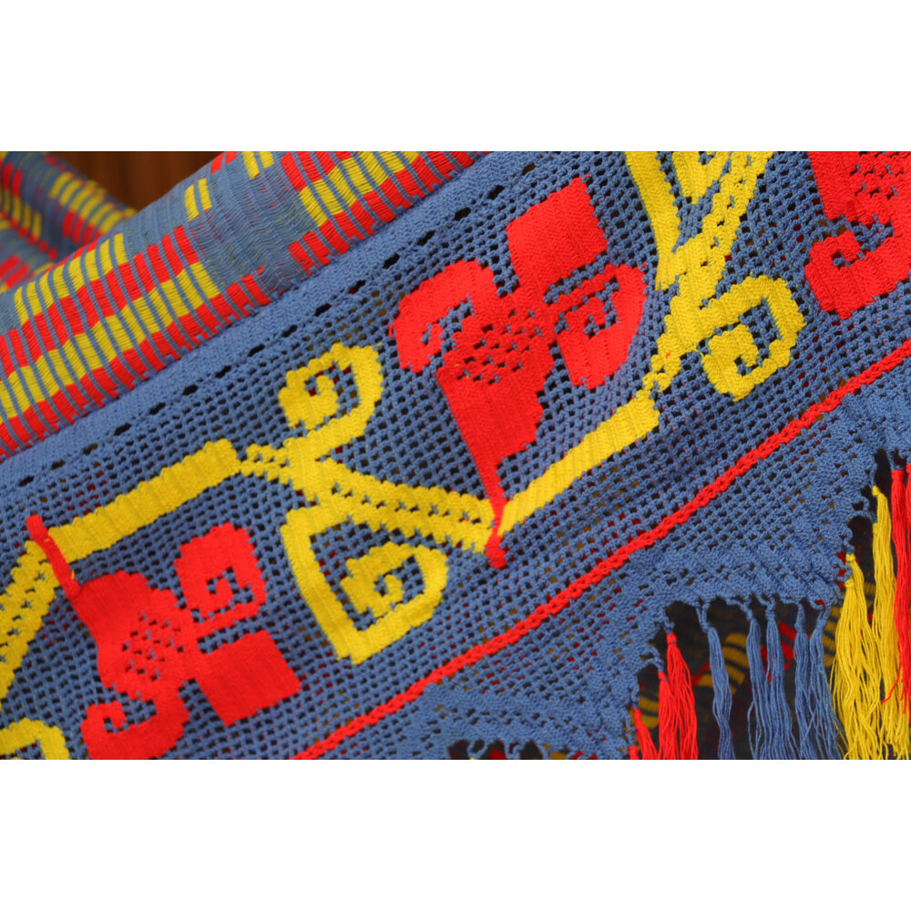Hamac Wayuu Chinchorro bleu 41