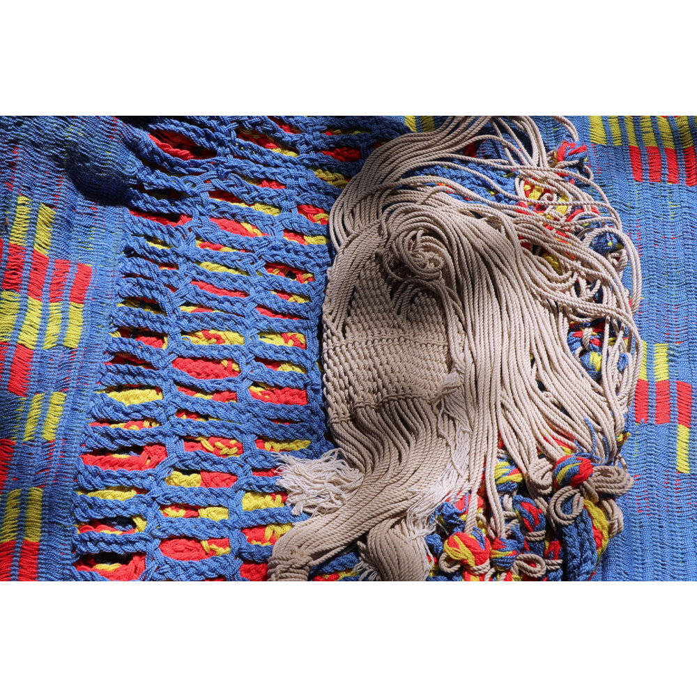 Hamac Wayuu Chinchorro bleu 41