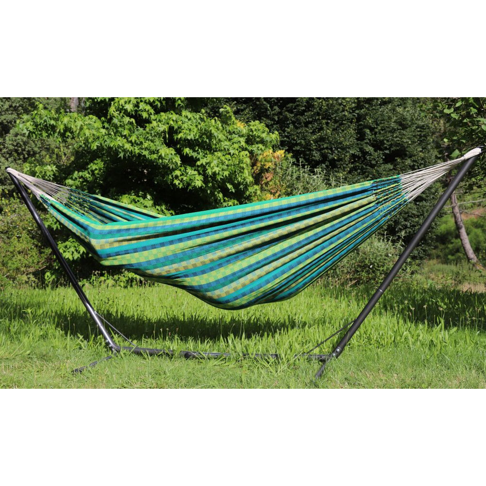Set Hamac double Colombia Esmeralda Luxe sur pied