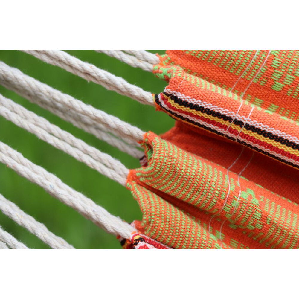 Set hamac double Cali Orange sur support de hamac Sumo Grande