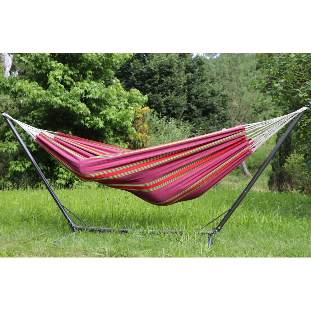 Set Hamac double Cali Violet sur pied Sumo Grande