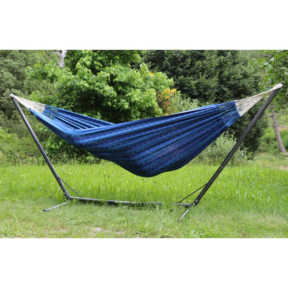 et Hamac double Colombia Azul Luxe sur pied Sumo Grande - élégance