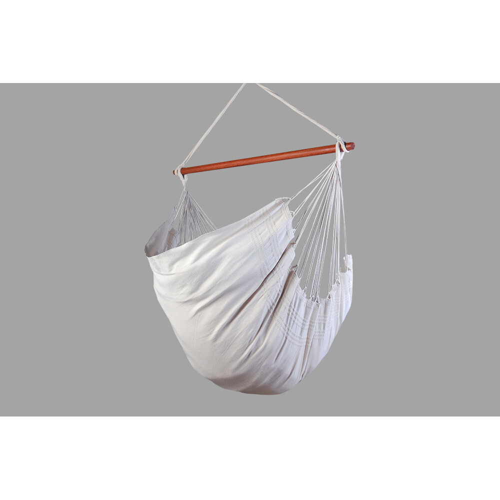 Hamac chaise écru fauteuil suspendu Tinga en coton
