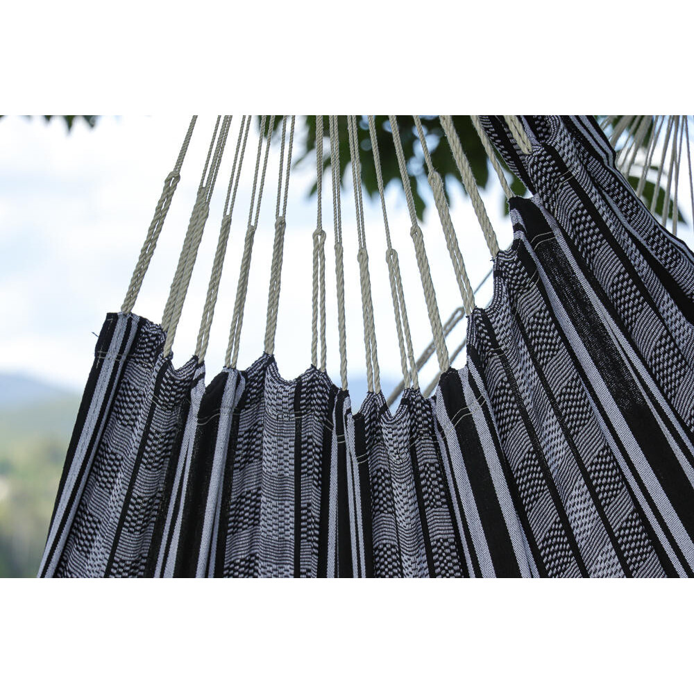 Hamac chaise de Colombie Carthagène Noir et Blanc