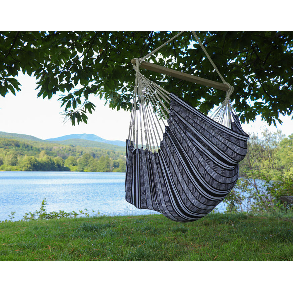 Hamac chaise de Colombie Carthagène Noir et Blanc