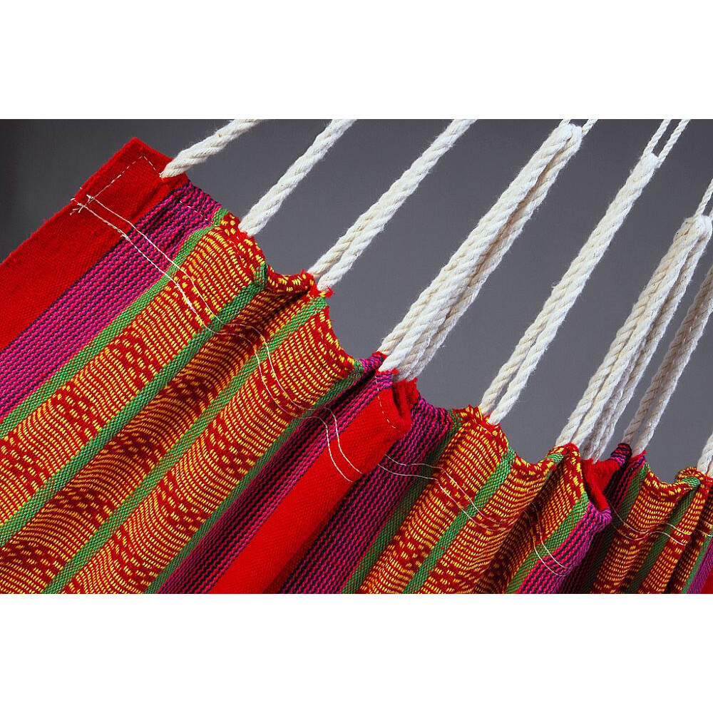 Hamac en toile: Hamac simple: Hamac solo rouge en coton recyclé de Carthagène