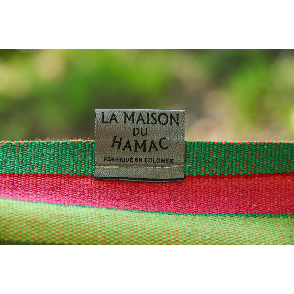 Hamac une place rose fabriqué en coton recyclé Chupete