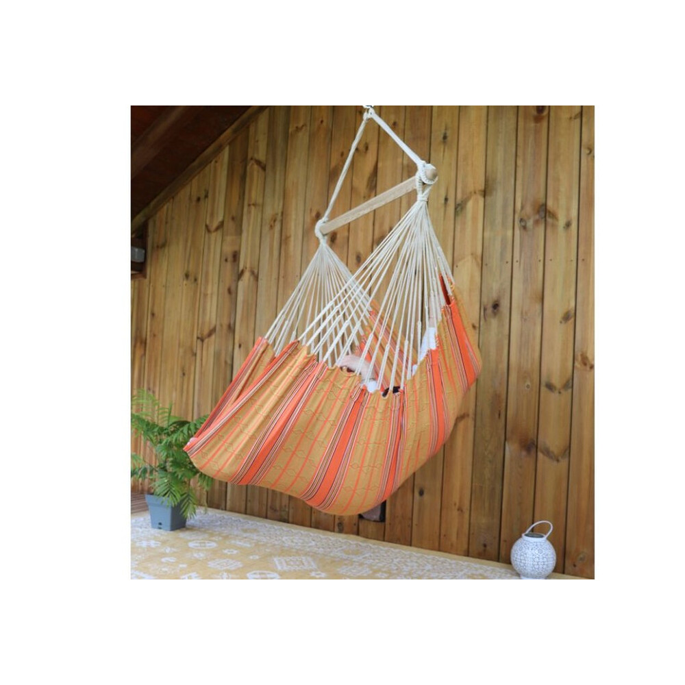 Hamac chaise orange fabriqué en Colombie