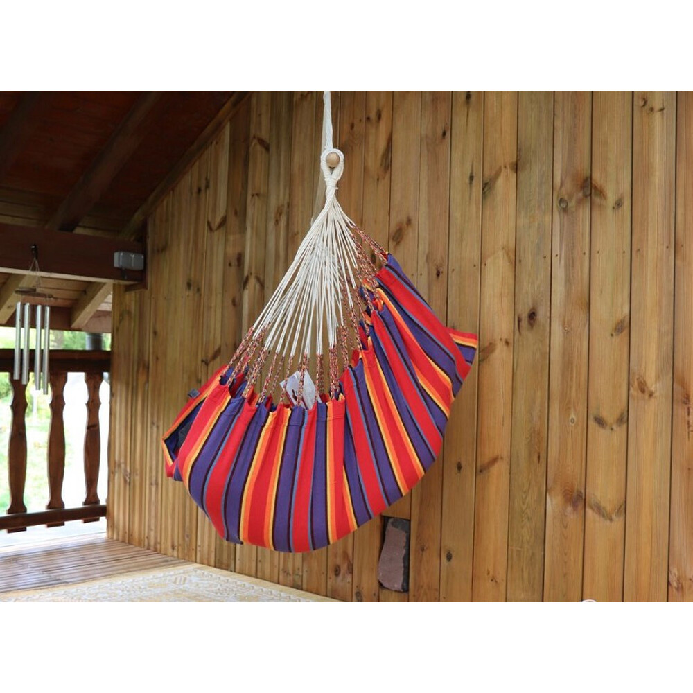 Hamac chaise orange fabriqué en Colombie