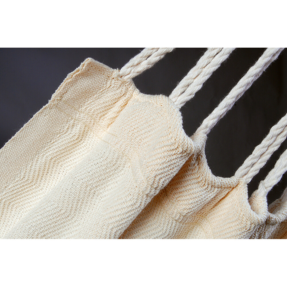 Hamac double Tinga 160 cm en toile de coton non blanchi