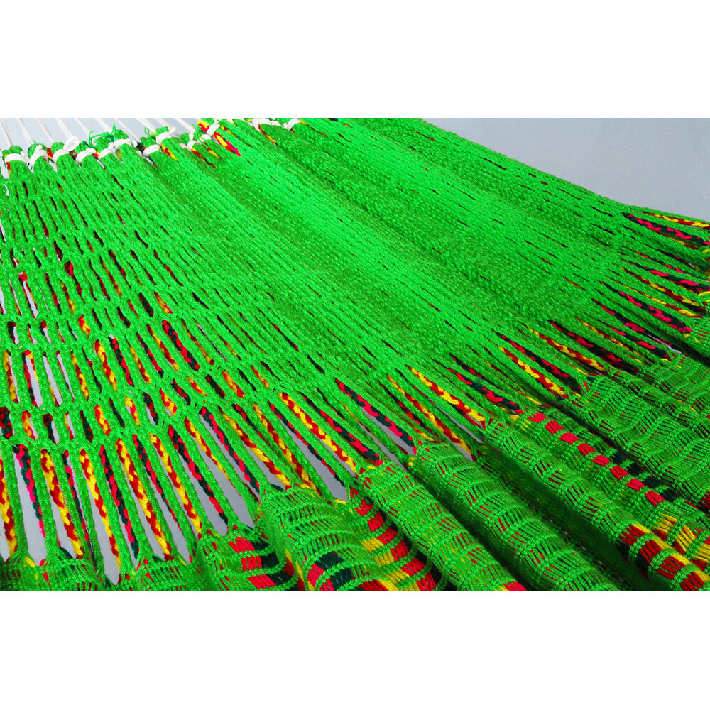 Hamac double face Wayuu Chinchorro Esmeralda de la Guajira