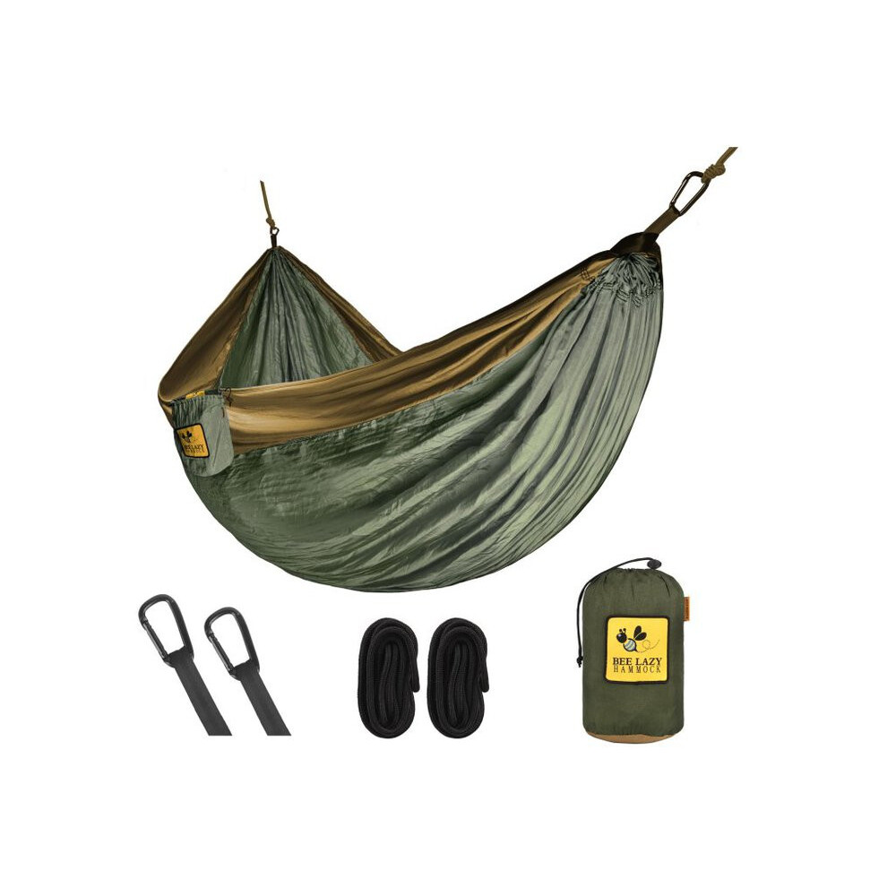 Hamac parachute double vert kaki modèle Bee Lazy Camp