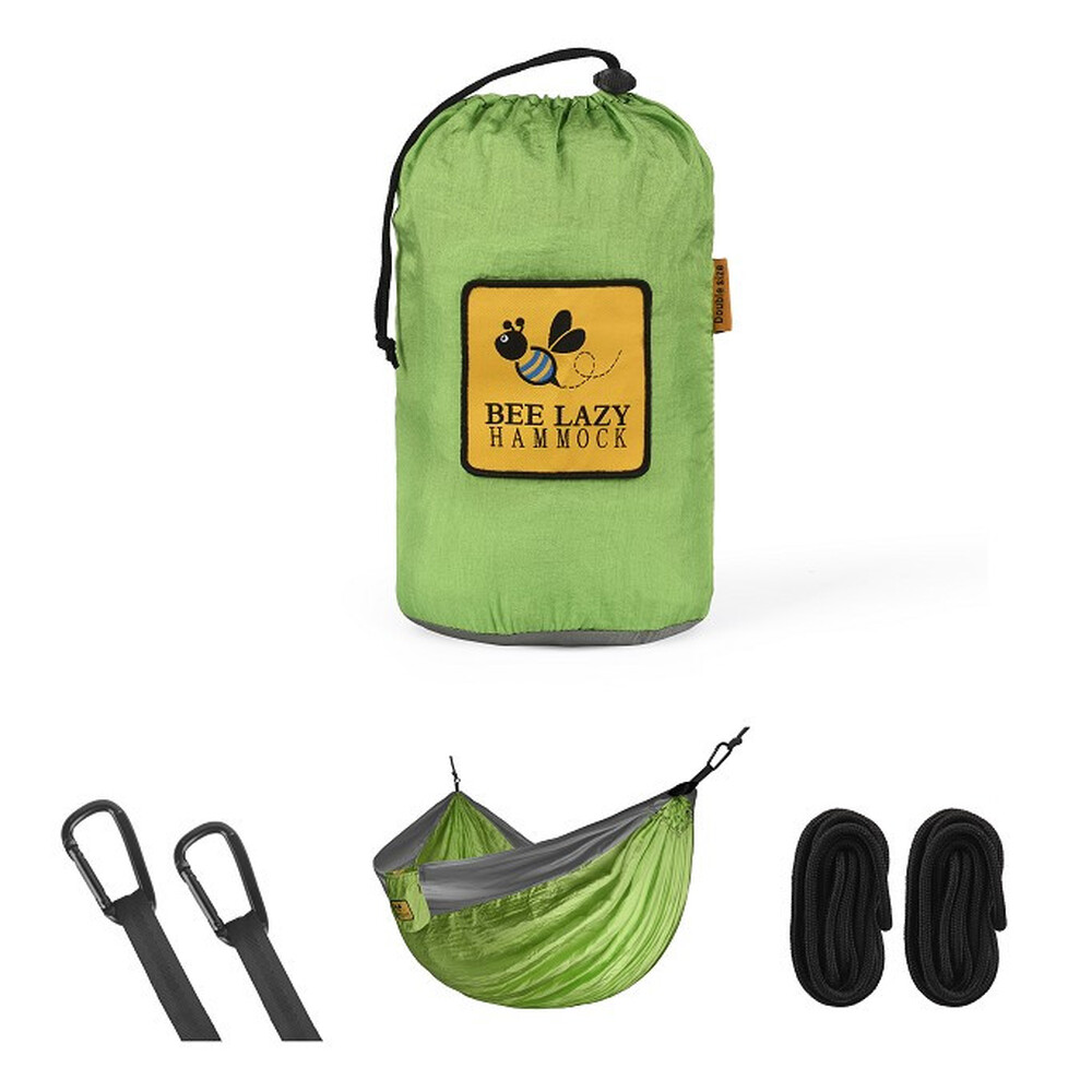 Hamac de voyage Bee Lazy Neon Forest en toile de parachute