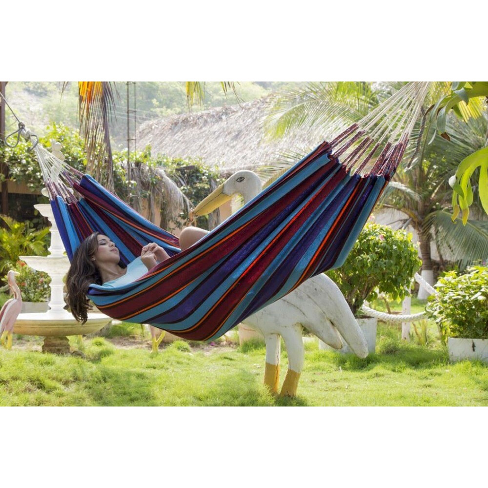 Hamac double Guarani en coton recyclé - Pour un confort maximal à deux