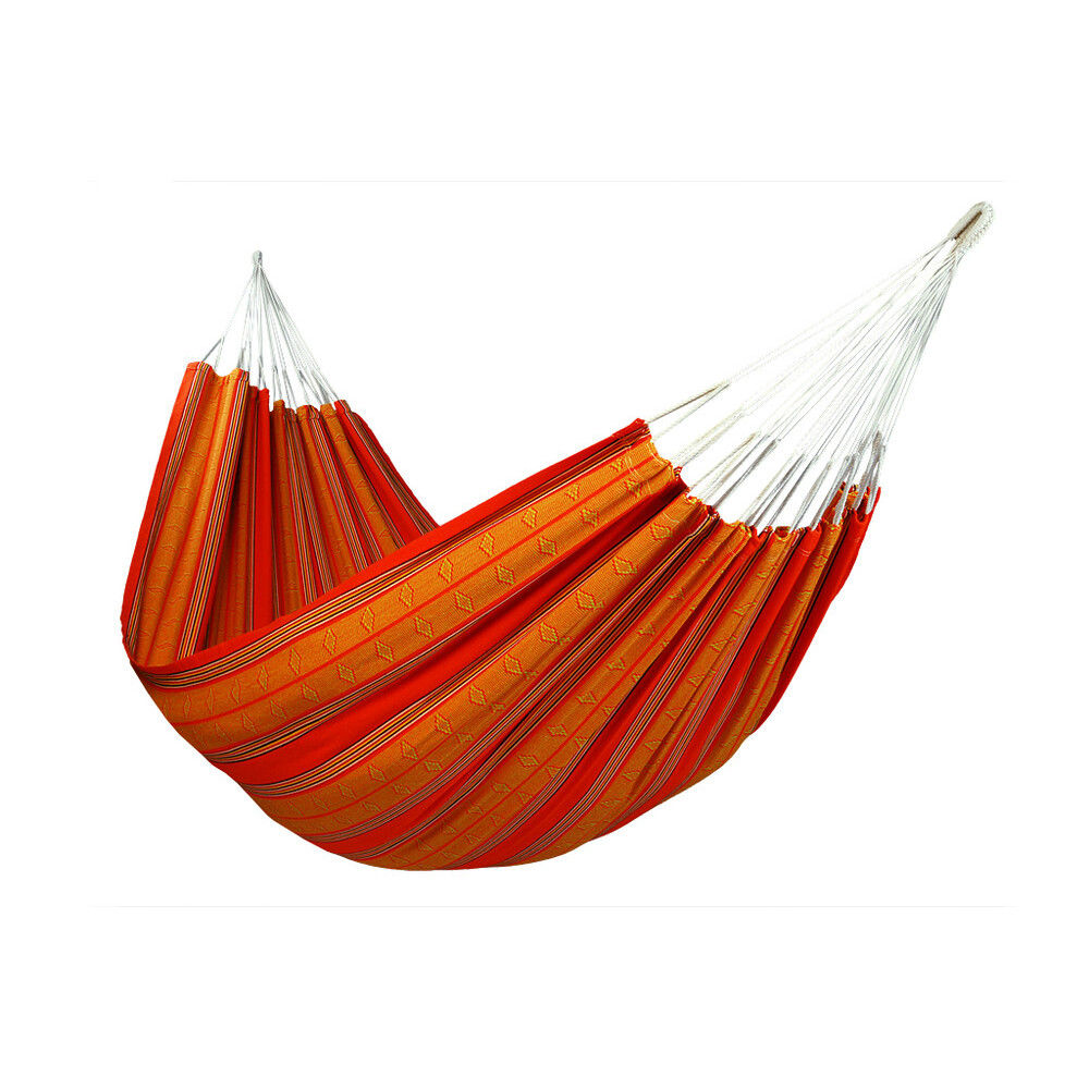 Hamac double confortable en coton recyclé Cali Naranja