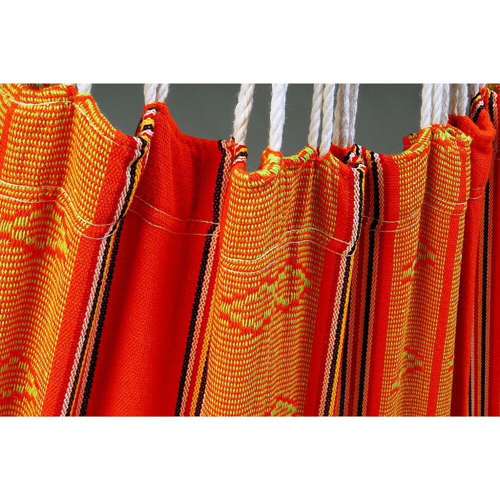 Hamac double confortable en coton recyclé Cali Naranja