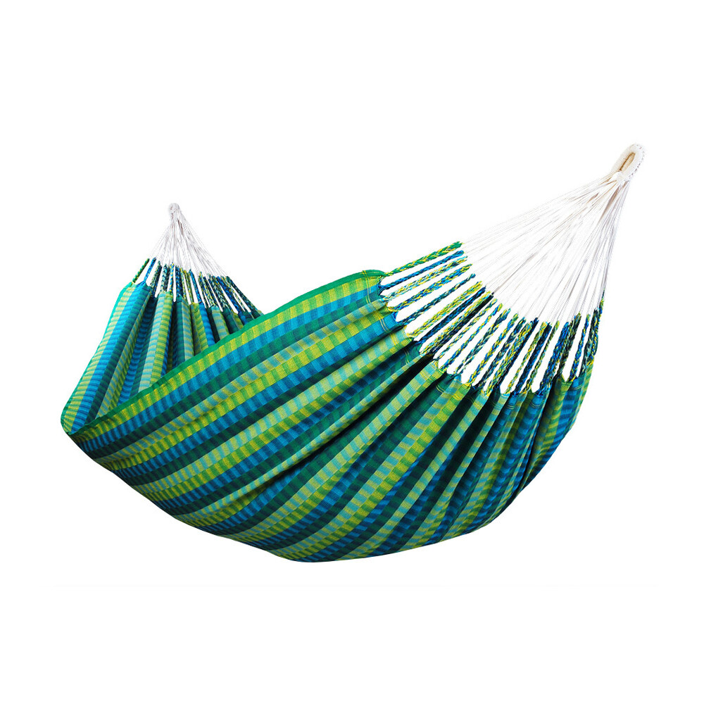 Hamac double de luxe en coton recyclé Colombia Esmeralda - Confort écologique