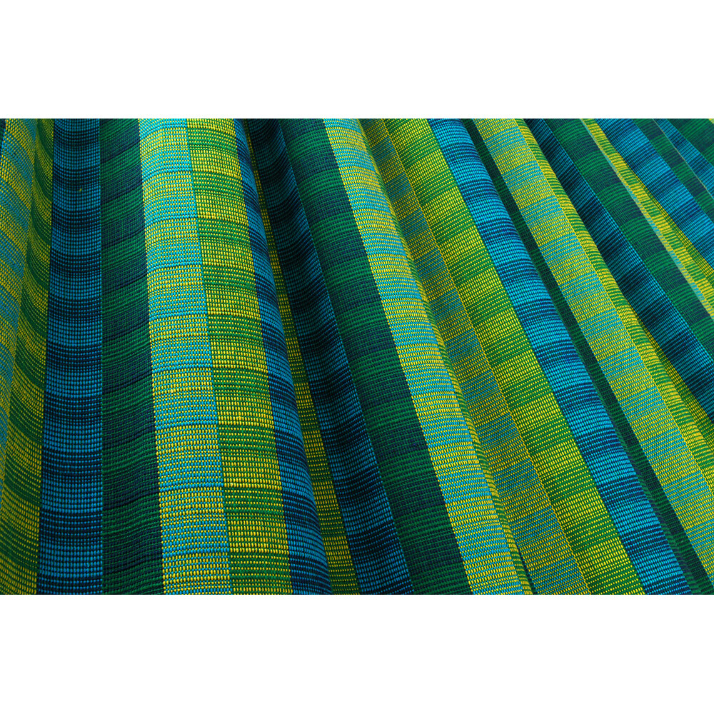 Hamac double de luxe en coton recyclé Colombia Esmeralda - Confort écologique