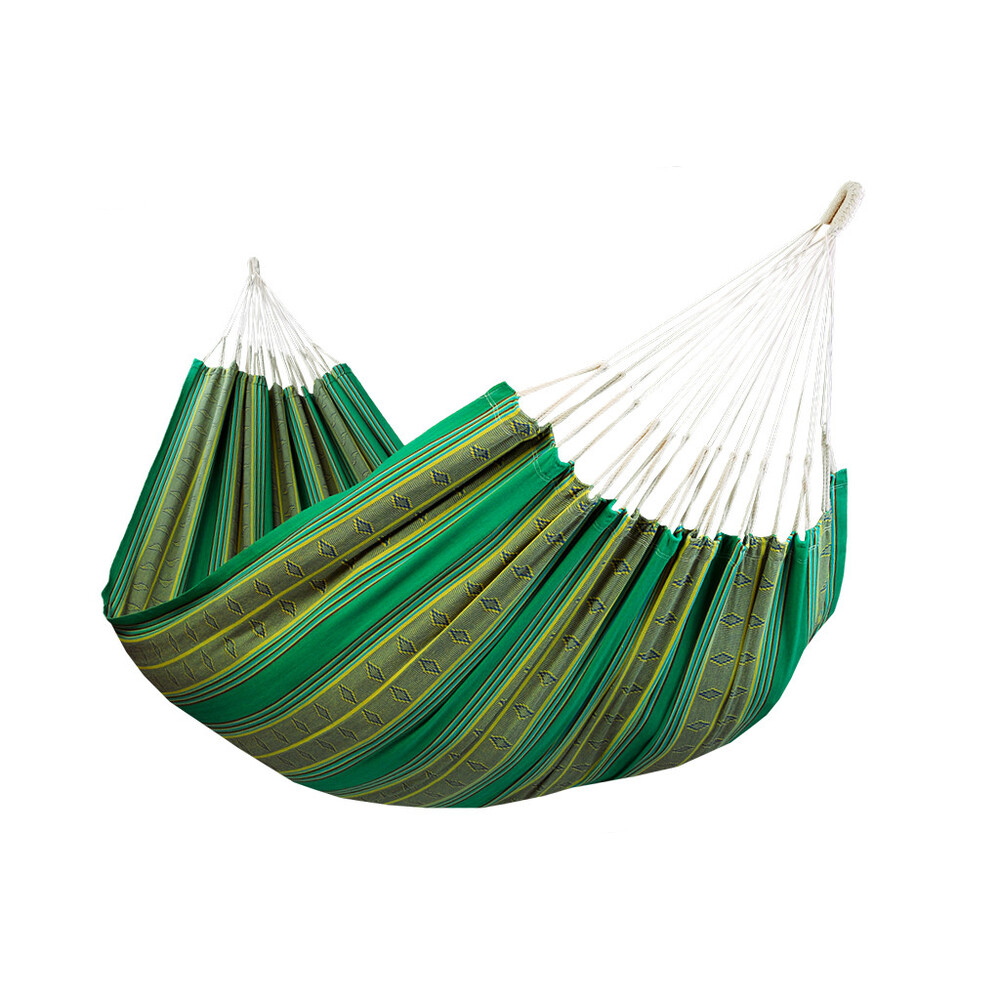 Hamac double en coton recyclé Cali Esmeralda - Confort pour deux
