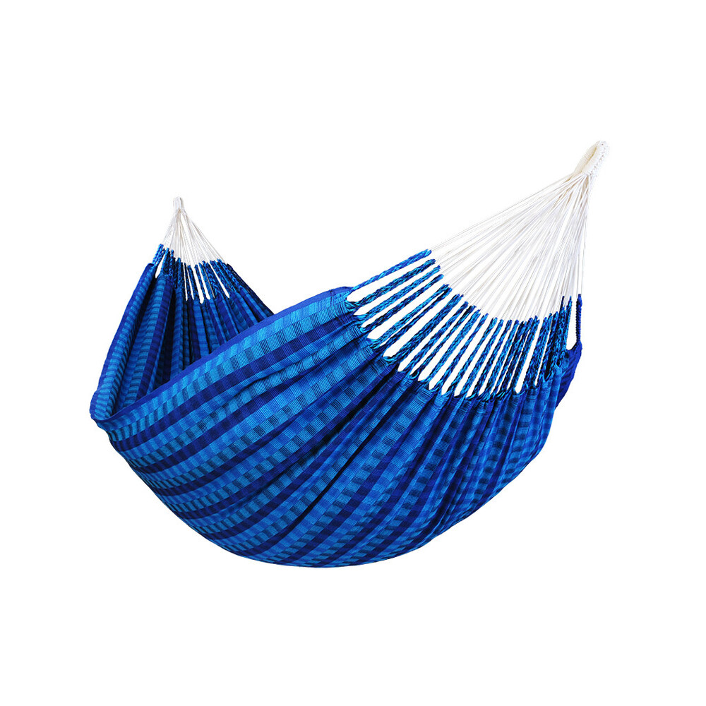 Hamac double coton recyclé Colombia Blue - Confort écologique à deux