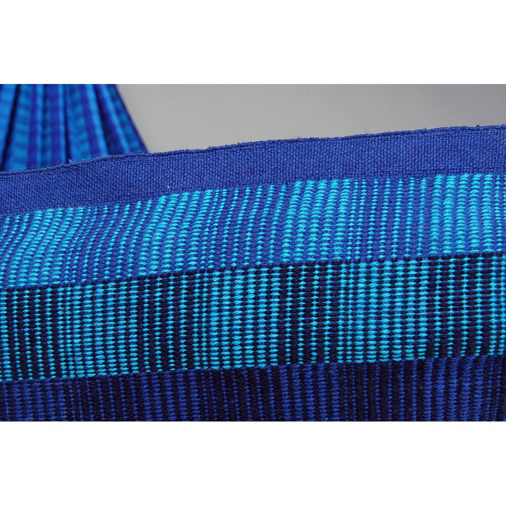 Hamac double coton recyclé Colombia Blue - Confort écologique à deux