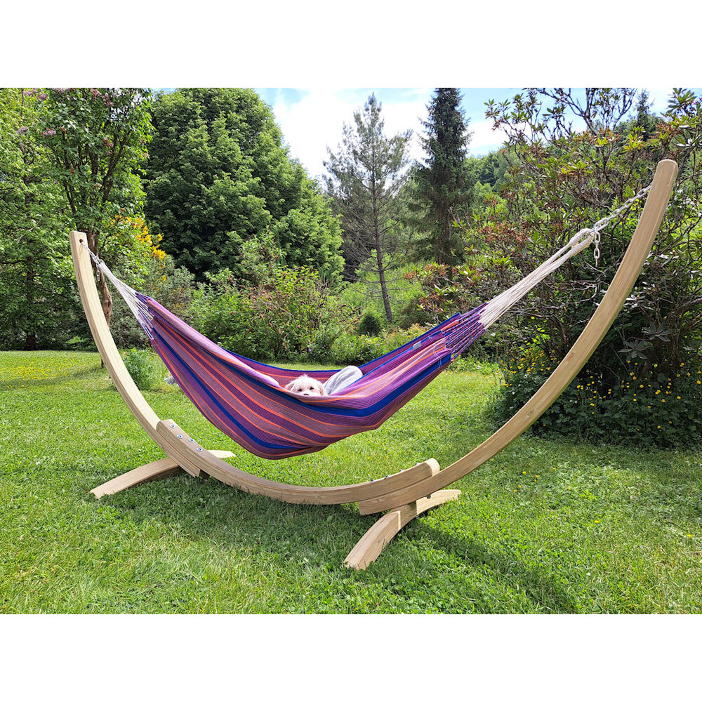 Hamac de 140 cm de largeur fabriqué coton recyclé