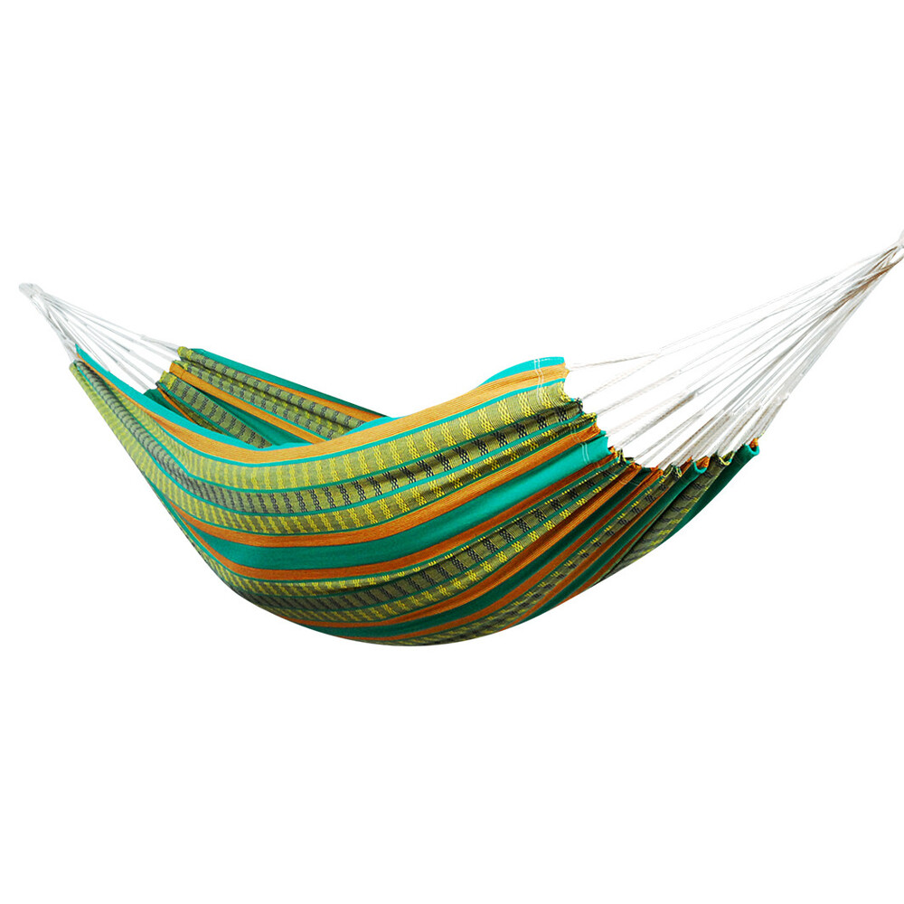 Hamac solo vert en coton recyclé Esmeralda de Carthagène