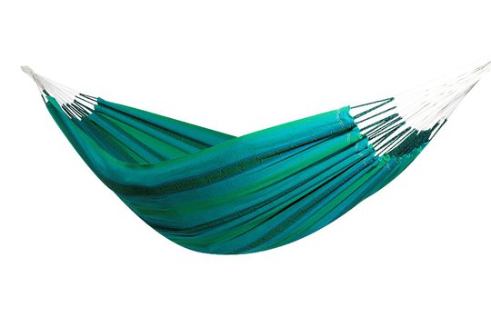 Hamac en toile : Hamac double : Hamac double écologique en coton recyclé Colombie Verde Aqua